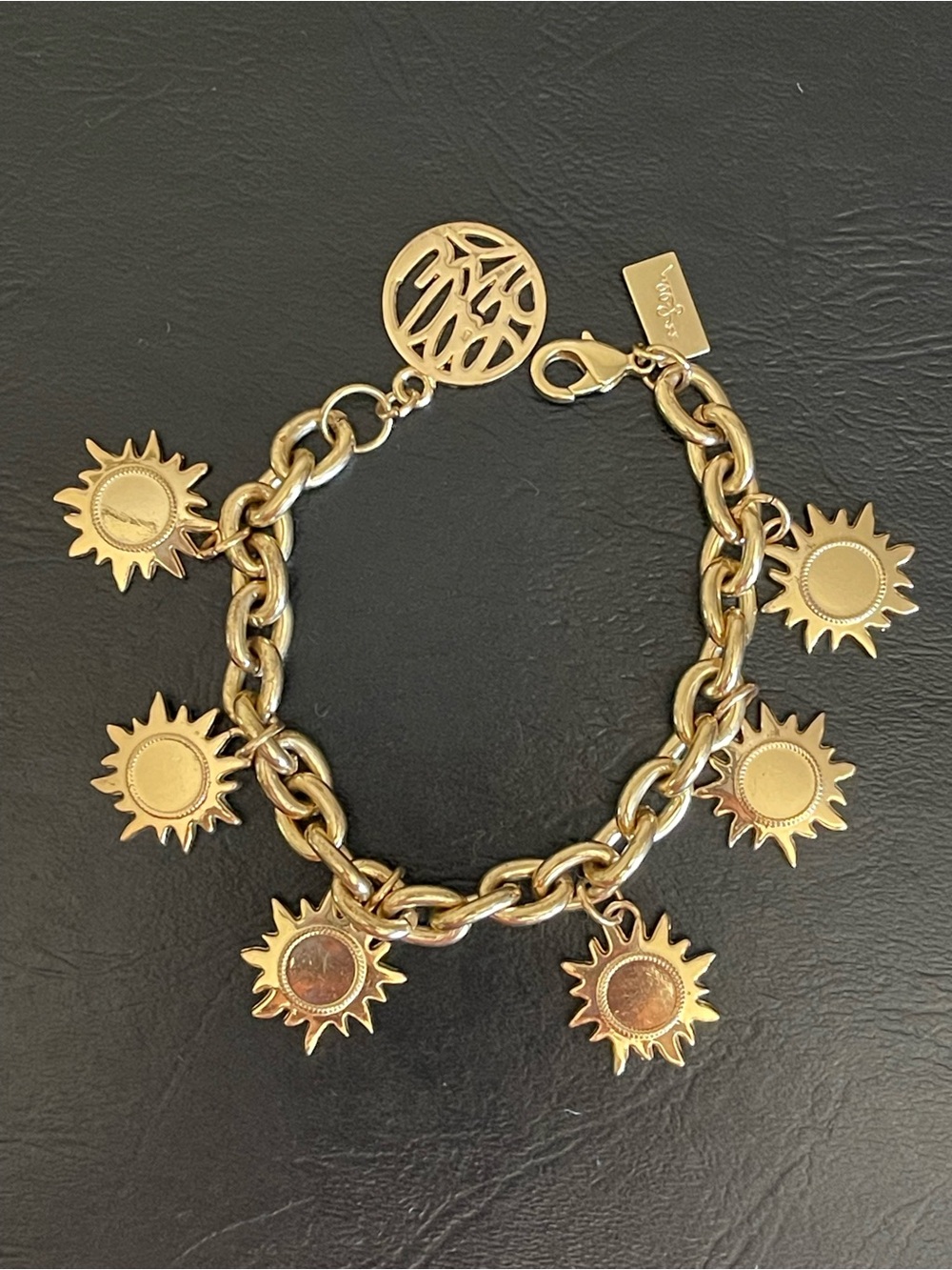 Lilly Pulitzer Sunflower Charm Bracelet .